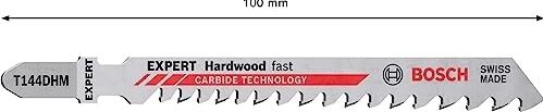 Professional 3x Expert 'hardwood Fast' T 144 Dhm Dekupaj Testere Bıçakları (Sert Ahşap, Wpc Ahşap Plastik, Uzunluk 100 Mm, Aksesuar Dekupaj Testeresi)