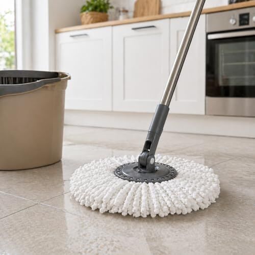 Döner  Yedek Mop Ucu Mikrofiber Temizlik Bezi 35 cm Tüm Modellerle Uyumlu  Başlığı Döner Mop Bezi Yedek Parça Kolay Tak Çıkar Spın Püskülü