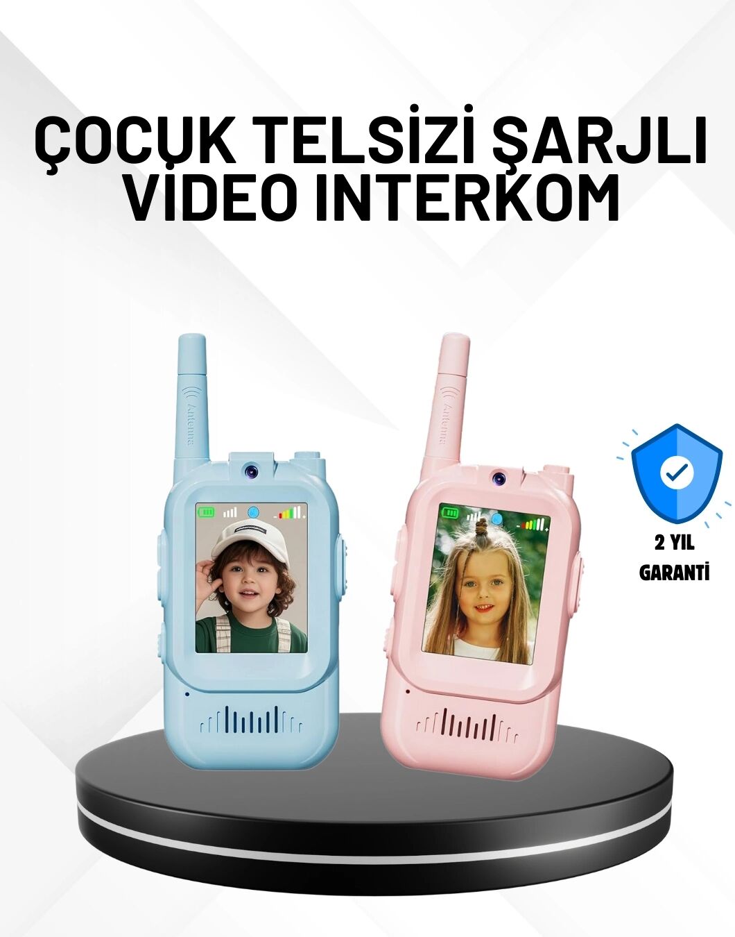 3–12 Yaş Çocuklara Uygun Görüntülü Walkie Talkie Seti