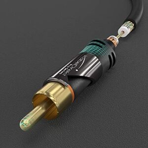 – 3m – Cinch Derin Bas Hoparlör Kablosu, 1x1 Cinch/rca, Ses/dijital/video (Koaksiyel Kablo, Rca Fişi/fiş, Amplifikatör/hifi, Ses Sinyali Veya Kompozit Video Için, 75 Ohm, Siyah)