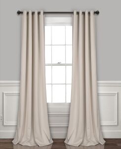 Lush Decor Yalıtımlı Gromet Karartma Perdeleri Panel Çifti, 132 cm G x 213 cm U, Buğday
