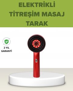 Elektrikli Titreşim Masaj Tarak Kırmızı Işık Terapi