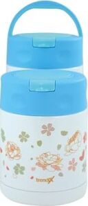 Çelik Içli Termos 350 ml Mavi Çelik Kaşık Ile TX-6129