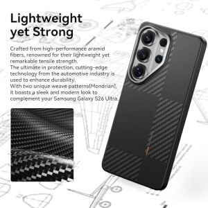 Raptıc  Galaxy S26 Ultra Için Aramid Dual Kılıf, Magsafe ile Uyumlu, [askeri Sınıf 13FT Düşme Testi], Kaymaz ve Ultra Ince Hafif Kılıf, 1500D Aramid Fiber Aerowoven Dokular, Mondrian