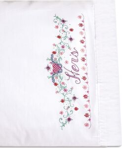 Janlynn Damgalı Kanaviçe Seti, His/hers Gelin Seti Yastık Kılıfı Çifti, Yeşil
