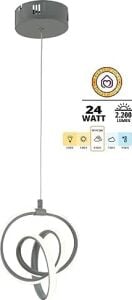 Modern LED Sarkıt Avize – 23X80 cm Ayarlanabilir Gövdeli, 24W 6500K Beyaz Işık, Power LED Teknolojili, Siyah Gövdeli Şık Aydınlatma Armatürü Salon ve Mutfak