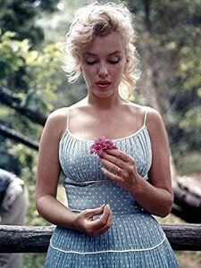 Buyartforless Marilyn Monroe'nun Çiçekli Nadir Fotoğrafı 12X16 Sanat Baskılı Poster Abd'de Üretilmiştir