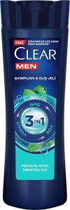 Men 3 In 1 Şampuan & Duş Jeli Ferahlatıcı Mentol Etkisi Saç Yüz Vücut Için 350 ml