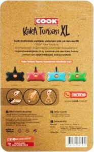 Kaka Torbası, Büyük Boy, 4 Rulo x 30 Torba, 120 Adet, Kavun Kokulu, Turuncu
