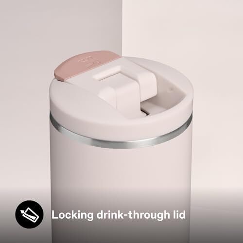 The Transit Fliptop Mug Termos Bardak, 0.60 L, Pembe Kuvars (Rose Quartz)