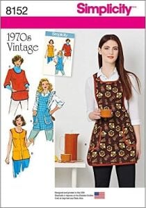 Simplicity 8152 Kesim Deseni ''vintage 1970 's Önlük Kesim Deseni, Beyaz