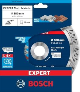 Professional 1x Expert Multimaterial Elmas Kesme Diskleri (Beton, Donatılı Beton, Tuğla, Yumuşak Taş, Ø 180 Mm, Aksesuar Büyük Avuç Taşlama Makinesi)