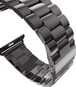 Apple Watch Series 11 42MM Metal Stainless Steel Için Kordon Siyah