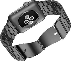 Apple Watch Series 11 42MM Metal Stainless Steel Için Kordon Siyah