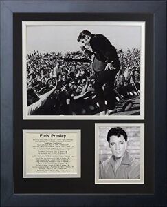 Efsanevi Ölüm Asla Elvis Presley Live Çerçeveli Fotoğraf Kolajı, 11 x 35,6 cm