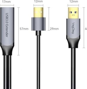 USB 3.0 Uzatma Kablosu Sinyal Güçlendirici Extender Destekli Usb-A Uzatıcı Kablo 10 Metre