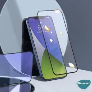 Ekran Koruyucu Apple iPhone 15 Pro Max Için Tam Kaplayan Temperli Cam Ekran Koruyucu Siyah