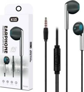 K103 3.5mm Jack Girişli Metal Nikelajlı Yüksek Ses Sporcu Kulak Içi Extra Bass Kulaklık Stereo Siyah