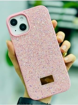 Iphone 13-14 ve 15 ile Uyumlu Elmas Tasarımlı Taşlı Işıltılı Parlak Pırlanta Silikon Kılıf