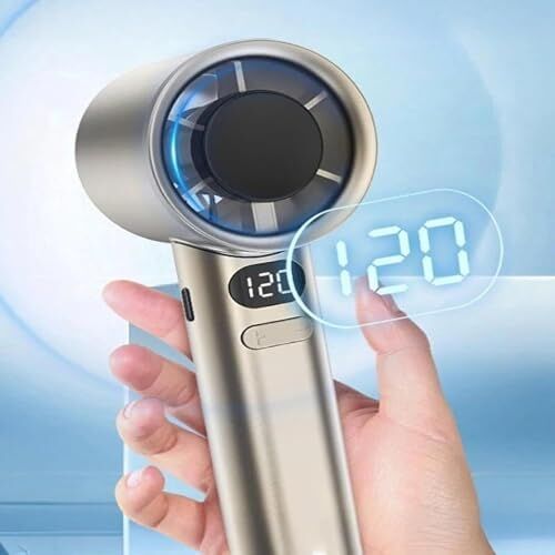 El Tipi Mini Fan, 250MAH Batarya, USB Şarj Edilebilir, Doğal Rüzgar Özelliği, Taşınabilir ve Kompakt Tasarım, Seyahat ve Ofis Için Ideal, Yüksek Performans, Serinletici Etki (Beyaz Fzm-01)
