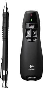 Logitech R400 Presenter, USB Alıcı Üzerinden Kablosuz 2,4 Ghz Bağlantı, 15 M Menzil, Kırmızı Lazer Işaretleyici, Sezgisel Kullanım Elemanları, 6 Tuş, Pil Göstergesi, Pc - Siyah, Ingilizce Ambalaj