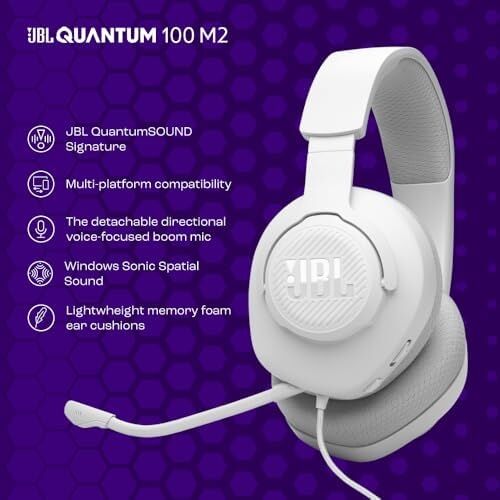 Quantum 100M2,GAMING Kulaklık,kablolu,beyaz