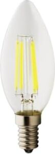 Rustik LED Filament Ampul 4 Watt E14 Duy Sarı Işık Dekoratif Vintage Aydınlatma (1, Şeffaf Cam C35)