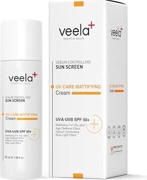 Veela Matlaştırıcı Güneş Kremi Spf 50+ – Yağlı ve Karma Ciltler Için, Mavi Işık Koruması, Sebum Kontrollü, Uva/uvb Koruma, 50ML