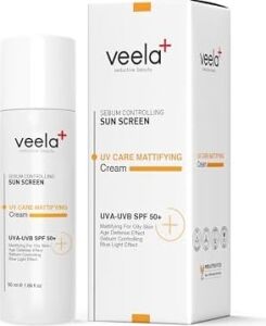 Veela Matlaştırıcı Güneş Kremi Spf 50+ – Yağlı ve Karma Ciltler Için, Mavi Işık Koruması, Sebum Kontrollü, Uva/uvb Koruma, 50ML