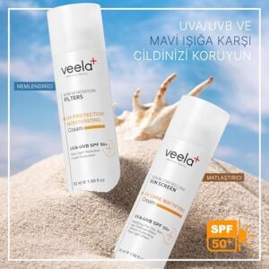Veela Matlaştırıcı Güneş Kremi Spf 50+ – Yağlı ve Karma Ciltler Için, Mavi Işık Koruması, Sebum Kontrollü, Uva/uvb Koruma, 50ML