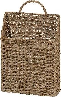 Household Essentials ML-5613 Deniz Yosunundan Duvar Sepeti Seti, Kahverengi, 2 Parça
