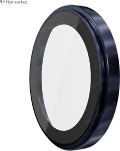 iPhone 15 Pro / 15 Pro Max ile Uyumlu Safir Kamera Lens Koruyucu - Alüminyum Çerçeveli, Hizalama Aparatlı, Su Geçirmez Glue Layer,%95+ Kristal Netlikte 9h Safir Cam - Mavi Titanyum