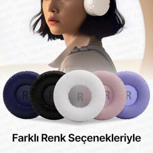 Jbl Için Tune 250 450BT 460BT 500 500BT 510BT 520BT 560BT 600BT 600BTNC 660NC Modelleri Ile Uyumlu Yumuşak ve Rahat Kulaklık Pedi ve Kafa Yastığı (Beyaz, Kulaklık Pedi + Kafa Yastığı)