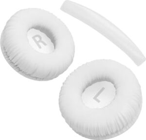 Jbl Için Tune 250 450BT 460BT 500 500BT 510BT 520BT 560BT 600BT 600BTNC 660NC Modelleri Ile Uyumlu Yumuşak ve Rahat Kulaklık Pedi ve Kafa Yastığı (Beyaz, Kulaklık Pedi + Kafa Yastığı)