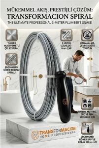 Profesyonel Gider Açıcı Spiral Çelik 3 Metre 723030