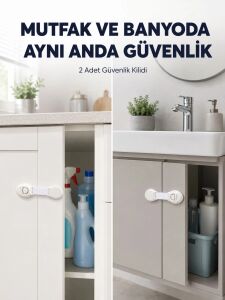 2'li Dolap ve Çekmece Güvenlik Kilidi Seti