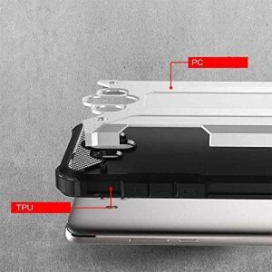 Mate 10 ile Uyumlu Çift Katman Koruyucu Crash Military Tank Kılıf - Gri