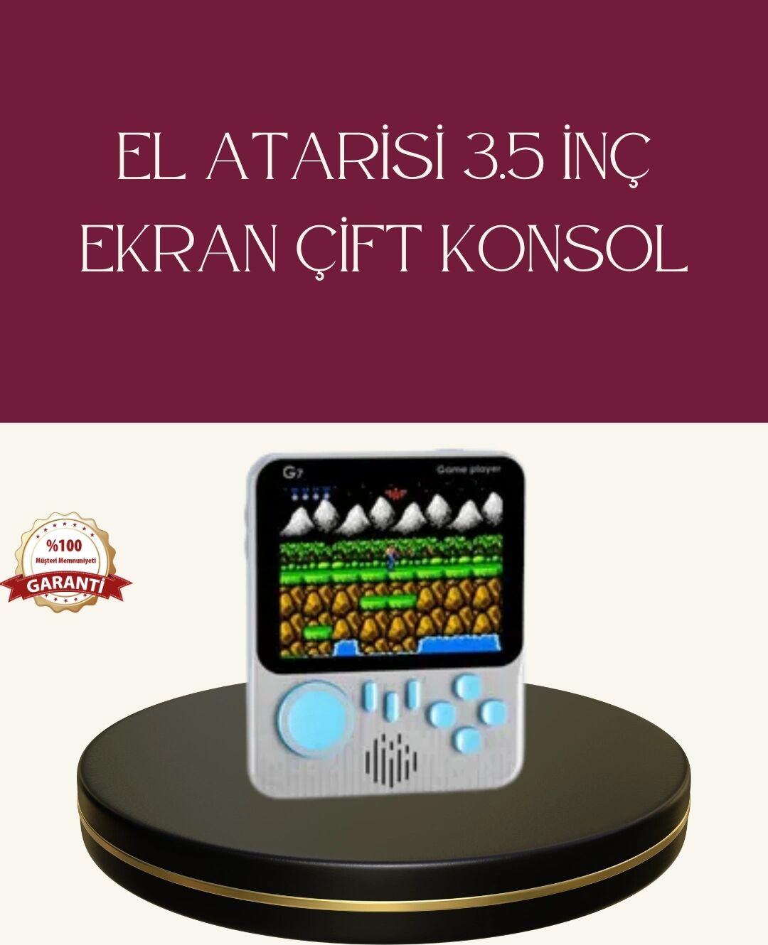 Şarjlı 3.5 Inç Retro Oyun Konsolu