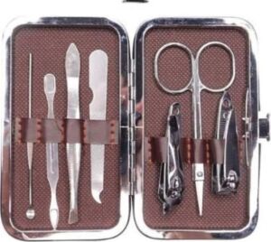 Çantalı 7 Parça Manikür Pedikür Seti Tırnak Makası Cımbız Törpü