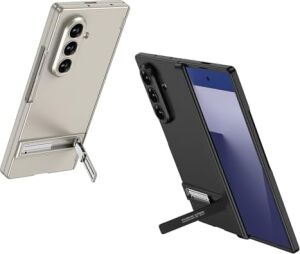 Senon Galaxy Z Fold 7 Kılıf Zore Kıpta Standlı Kapak (Siyah)