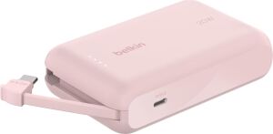 Power Bank, Entegre Kablolu Taşınabilir Şarj Cihazı 10K Pd 20W - Usb-C Güç Dağıtımı, Power Bank 17 Serisi, iPad Pro, Galaxy S25 ve Daha Fazlası Için Hızlı Şarj