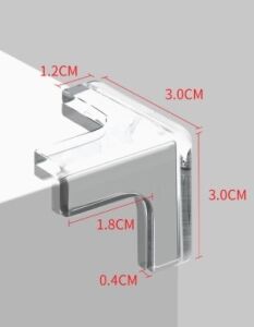 8'li Set Silikon Şeffaf Masa Kenarı Koruma Aparatı