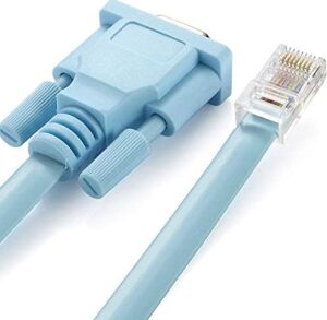 4335 RJ45 To RS232 9 Pin CAT5E 6 Çevirici Dönüştürücü Adaptör Ethernet Kablosu