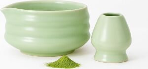 Seramik Chawan Matcha Çayı Köpürtme Kasesi ve Whisk Matcha Tutucu MT216