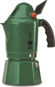 2762 Moka Express Alpina (Dağ Avcıları Korpları) Espresso Pişirici, Alüminyum, Yeşil