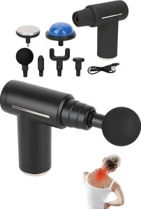 USB C Şarjlı Kas Masaj Cihazı 6 Başlıklı Sessiz Çalışma Sistemi