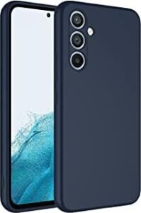 Galaxy A34 ile Uyumlu Kapak Içi Kadife Kamera Korumalı Lansman Silikon Kılıf - Lacivert