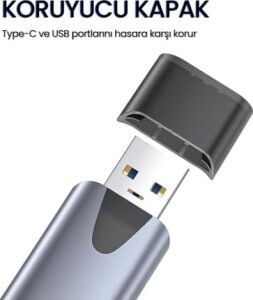 Type-C ve USB 3.0 Sd-Microsd Tf Kart Okuyucu