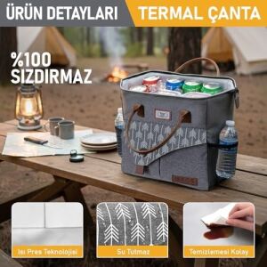 Haegs Kadın Termal Çanta, Yalıtımlı Yemek Taşıma, Bayan Beslenme Çantası, Sızdırmaz Beslenme Kutusu, Yetişkinler ve Çalışanlar Için