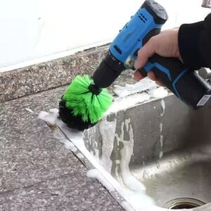 3lü Matkap Ucu Banyo Küvet Duşakabin Araba Tekerliği Koltuk Yıkama Temizleme Fırçası Seti, Asorti